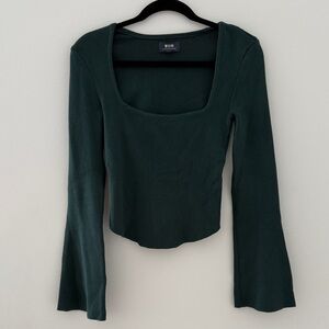 Maeve Forest Green Long Sleeve Top